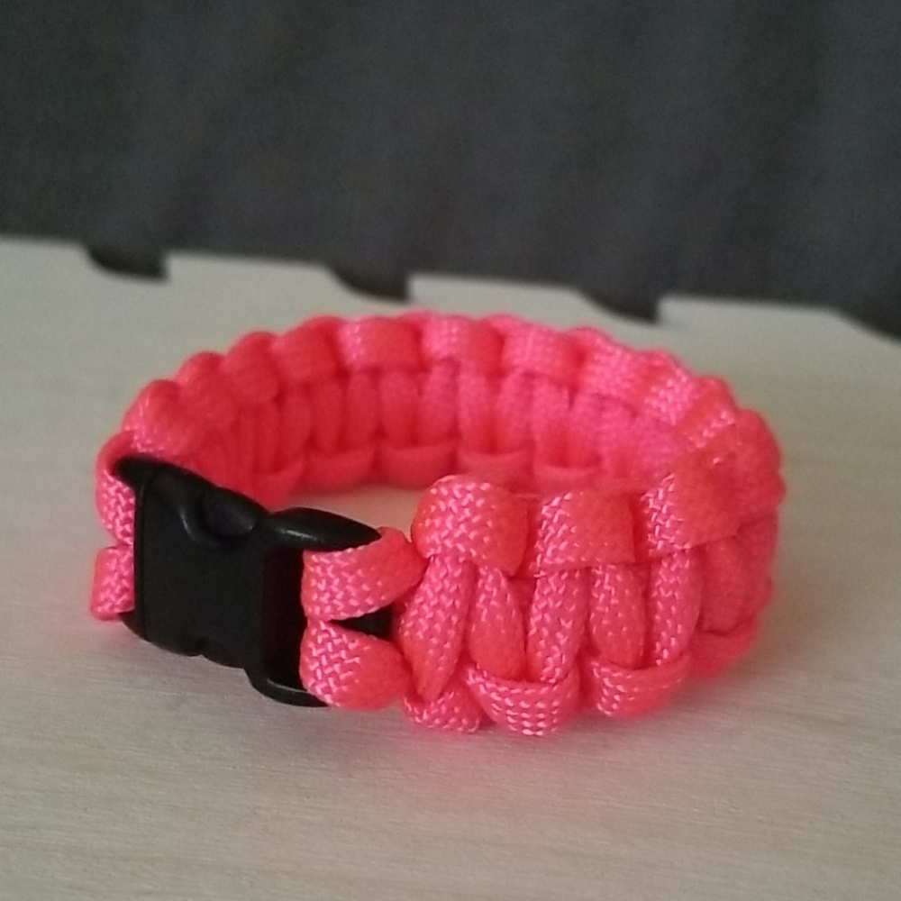 Neon Pink Paracord Bracelet